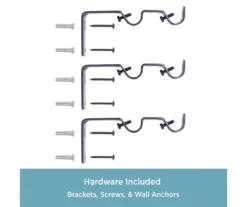 Kenney Double 5/8" Adjustable Curtain Rod Conversion Kit, (42"-120") -DHP Sales Store 810679618 A0 04
