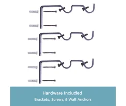 Kenney Double 5/8" Adjustable Curtain Rod Conversion Kit, (42"-120") -DHP Sales Store 810679619 A0 04