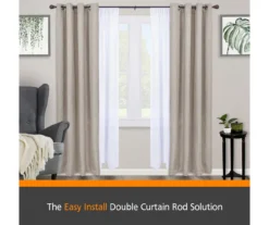 Kenney Birkin Fast Fit 5/8" Adjustable Double Curtain Rod -DHP Sales Store 810679620 A0 02