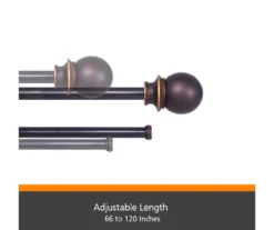 Kenney Birkin Fast Fit 5/8" Adjustable Double Curtain Rod -DHP Sales Store 810679620 A0 04