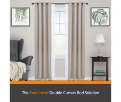 Kenney Birkin Fast Fit 5/8" Adjustable Double Curtain Rod -DHP Sales Store 810679621 A0 02