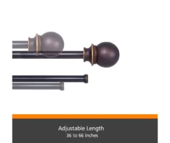 Kenney Birkin Fast Fit 5/8" Adjustable Double Curtain Rod -DHP Sales Store 810679621 A0 04