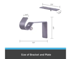 Kenney Vance Fast Fit 5/8" Adjustable Curtain Rod 41 Kenney Vance Fast Fit 5/8" Adjustable Curtain Rod -DHP Sales Store 810679622 A0 10