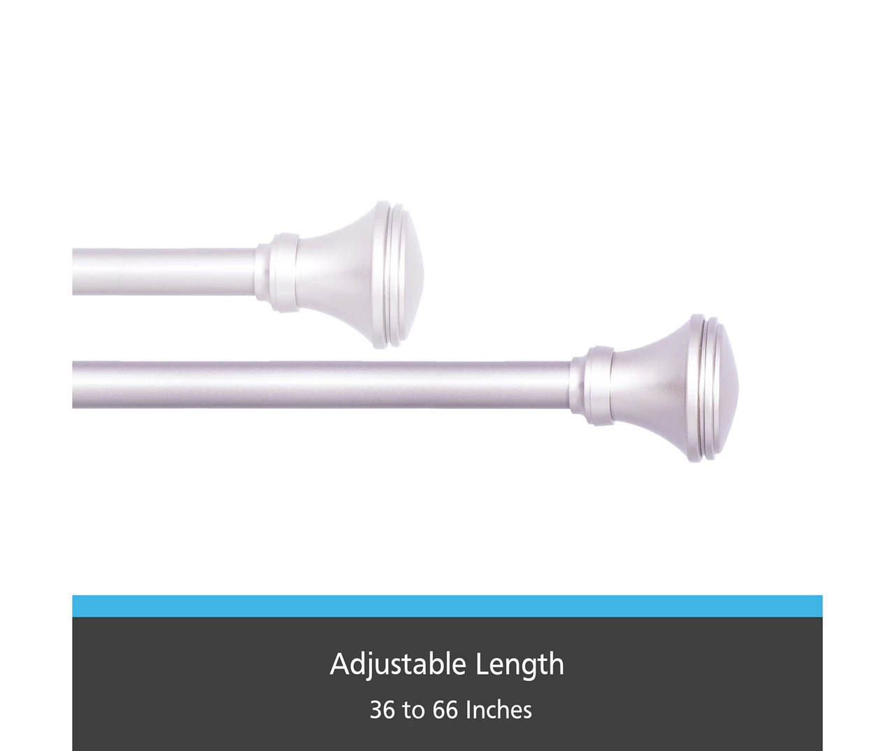 Kenney Vance Fast Fit 5/8" Adjustable Curtain Rod 5 Kenney Vance Fast Fit 5/8" Adjustable Curtain Rod - Image 3