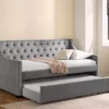Real Living Gray Upholstered Daybed With Trundle 1 Real Living Gray Upholstered Daybed With Trundle -DHP Sales Store combo390012