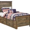 Signature Design By Ashley Trinell Twin Panel Bed With 2-Drawer Storage -DHP Sales Store combo780009
