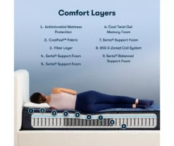 Serta Perfect Sleeper Oasis Sleep 12" King Extra Firm Mattress & Low Profile Box Spring Set -DHP Sales Store combo980034 6