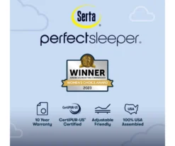 Serta Perfect Sleeper Pacific Peace Hybrid 12" Full Firm Mattress & Low Profile Box Spring Set -DHP Sales Store combo980042 7