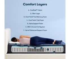 Serta Perfect Sleeper Pacific Peace Hybrid 12" King Firm Mattress & Box Spring Set -DHP Sales Store combo980045 2