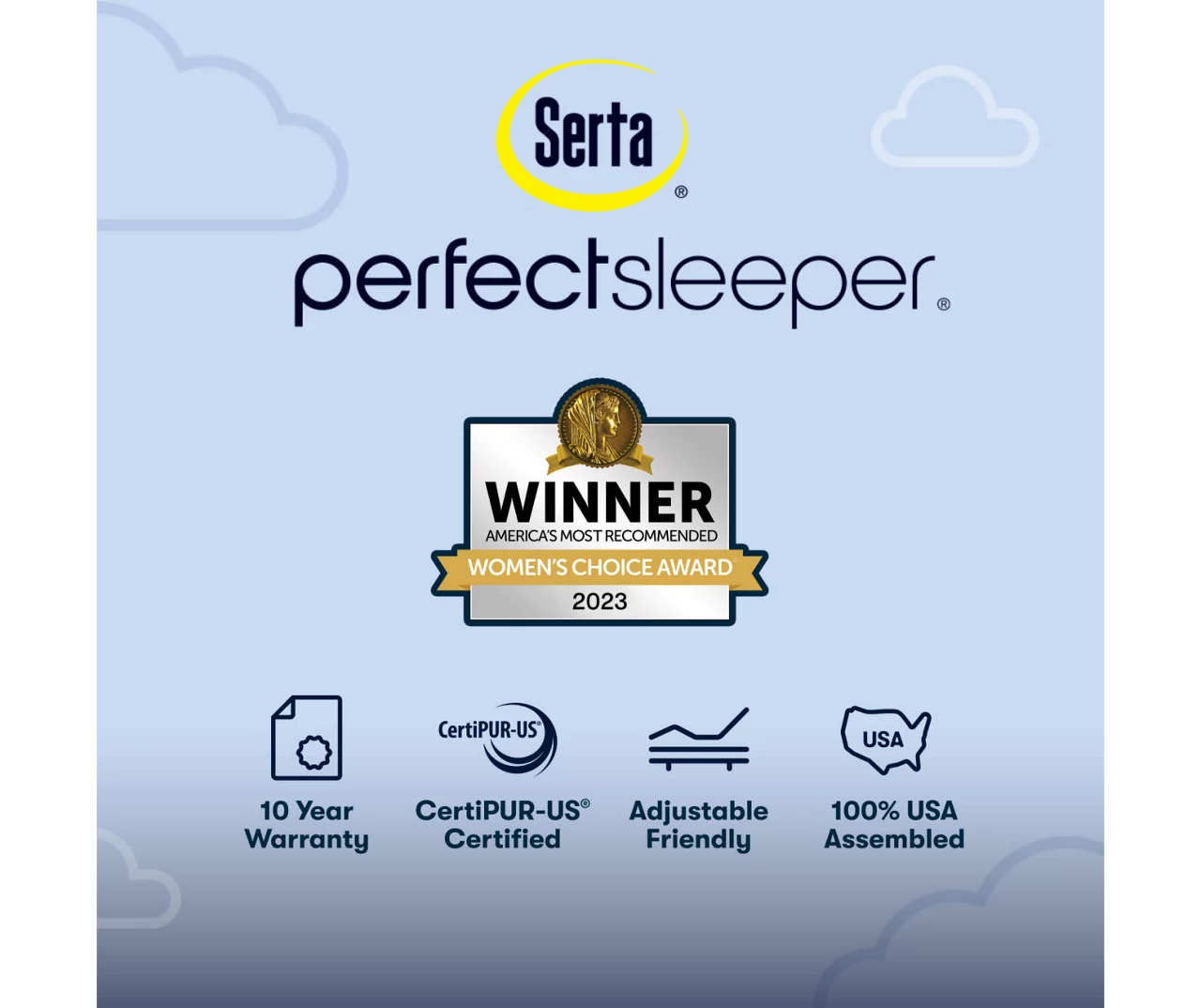 Serta Perfect Sleeper Pacific Peace Hybrid 12" Queen Medium Mattress & Box Spring Set 13 Serta Perfect Sleeper Pacific Peace Hybrid 12" Queen Medium Mattress & Box Spring Set - Image 11
