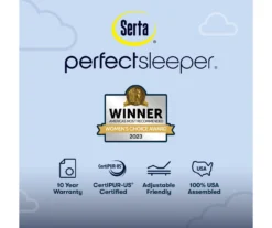 Serta Perfect Sleeper Radiant Rest Hybrid 14" Twin Plush Mattress & Low Profile Box Spring Set -DHP Sales Store combo980062 7