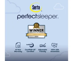 Serta Perfect Sleeper Radiant Rest Hybrid 14" Queen Plush Mattress & Low Profile Box Spring Set -DHP Sales Store combo980068 10