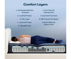 Serta Perfect Sleeper Oasis Sleep 13.25" Twin XL Plush Mattress & Box Spring Set -DHP Sales Store combo980075 6