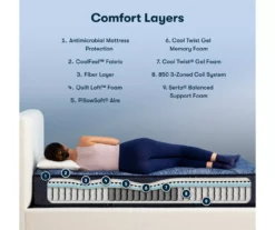 Serta Perfect Sleeper Oasis Sleep 13.25" Full Plush Mattress & Low Profile Box Spring Set -DHP Sales Store combo980078 2