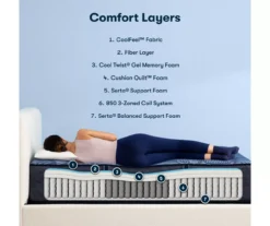 Serta Perfect Sleeper Radiant Rest Hybrid 14" Full Firm Mattress & Low Profile Box Spring Set -DHP Sales Store combo980090 6