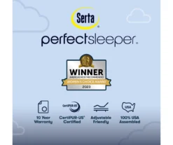 Serta Perfect Sleeper Nurture Night 12" Twin Firm Mattress & Low Profile Box Spring Set -DHP Sales Store combo980110 10