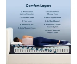 Serta Perfect Sleeper Nurture Night 12" Full Firm Mattress & Low Profile Box Spring Set -DHP Sales Store combo980114 6