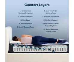 Serta Perfect Sleeper Nurture Night 12" California King Firm Mattress & Low Profile Box Spring Set -DHP Sales Store combo980120 6