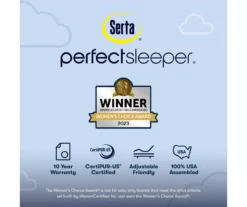 Serta Perfect Sleeper Nurture Night 14.5" King Plush Pillow Top Mattress & Low Profile Box Spring Set -DHP Sales Store combo980130 7