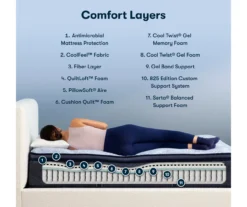 Serta Perfect Sleeper Nurture Night 14.5" California King Plush Pillow Top Mattress & Low Profile Box Spring Set -DHP Sales Store combo980132 6