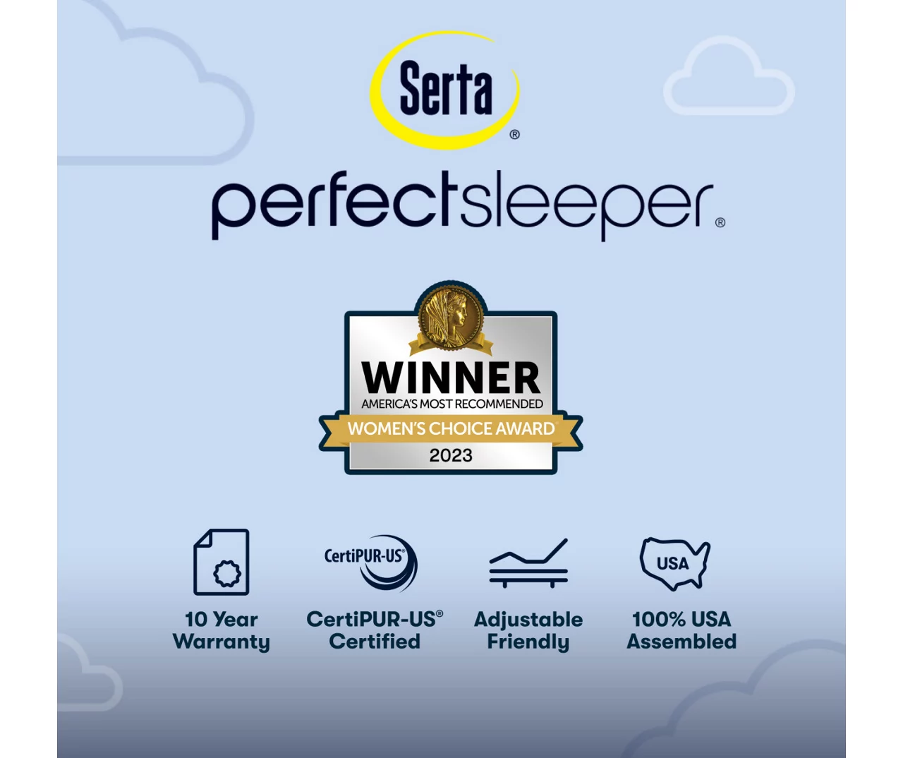 Serta Perfect Sleeper Nurture Night 13.5" Queen Medium Mattress & Low Profile Box Spring Set 13 Serta Perfect Sleeper Nurture Night 13.5" Queen Medium Mattress & Low Profile Box Spring Set - Image 11