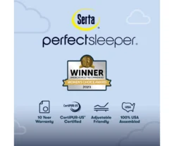 Serta Perfect Sleeper Nurture Night 13.5" King Medium Mattress & Low Profile Box Spring Set -DHP Sales Store combo980142 7