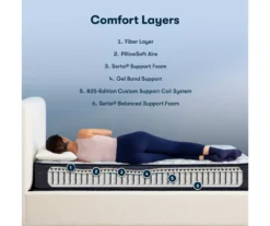 Serta Perfect Sleeper Midsummer Nights 10.5" Full Firm Mattress & Low Profile Box Spring Set -DHP Sales Store combo980174 5