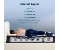 Serta Perfect Sleeper Midsummer Nights 11" California King Plush Euro Top Mattress & Low Profile Box Spring Set -DHP Sales Store combo980192 6