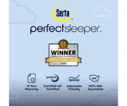 Serta Perfect Sleeper Radiant Rest Hybrid 14" Twin Firm Mattress & Low Profile Box Spring Set -DHP Sales Store combo980203 10